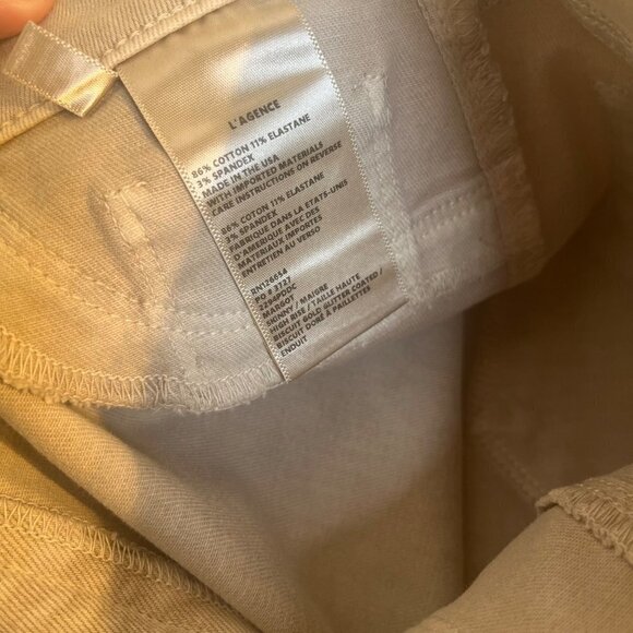 NWOT L'AGENCE Margot High-Rise Glitter-Coated Stretch Skinny Jeans Size 26 - Picture 7 of 7